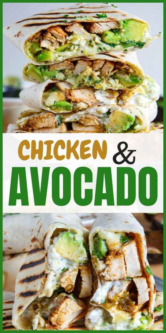 Chicken and Avocado Burritos